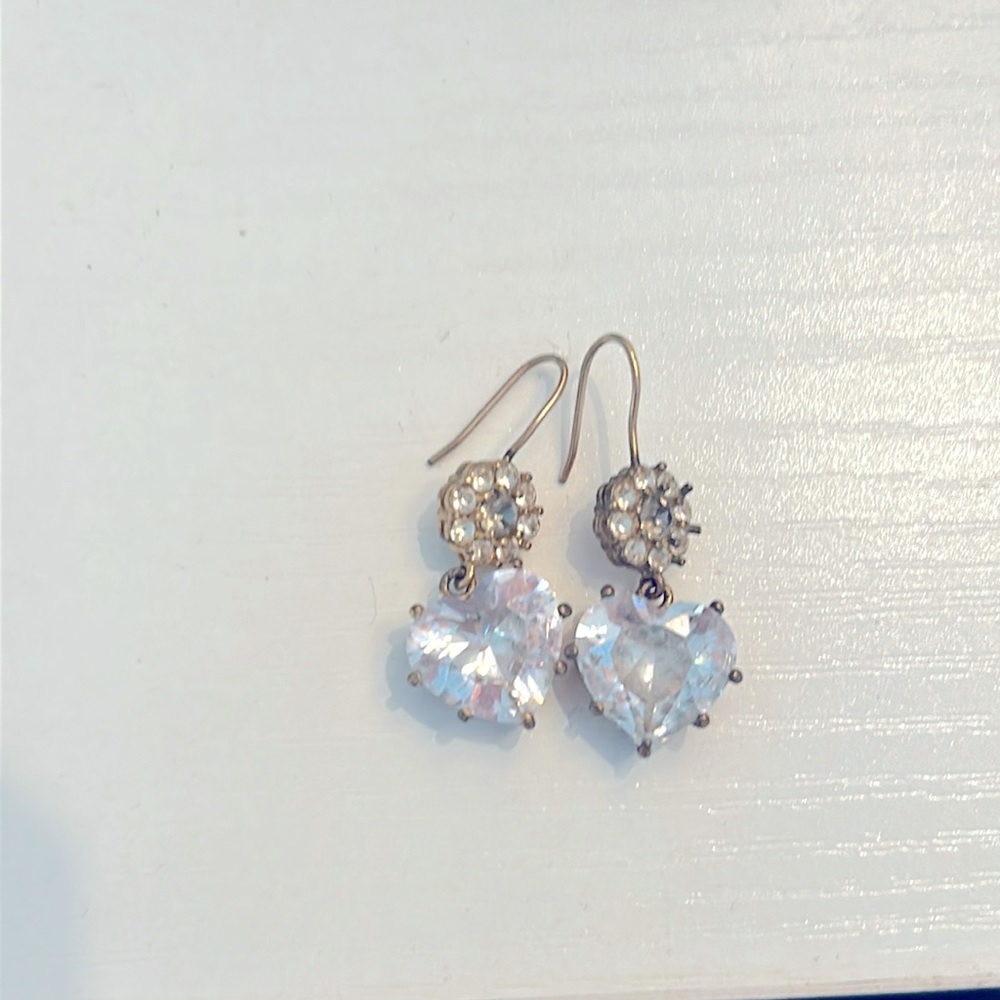Rhinestone Heart JUICY Earrings